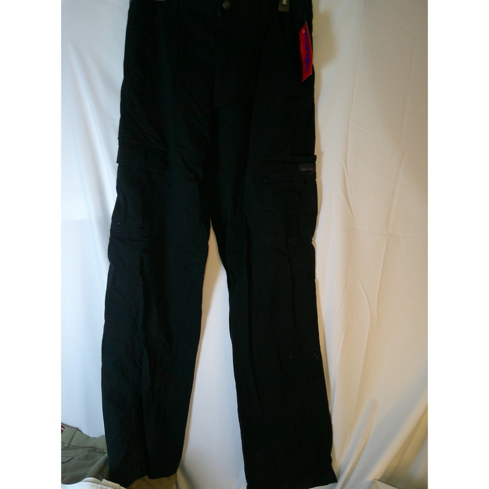 Vintage Y2K Wrangler‎ Mens Black Cargo Pants 70LEWBL 100% Cotton 32x34 NWT